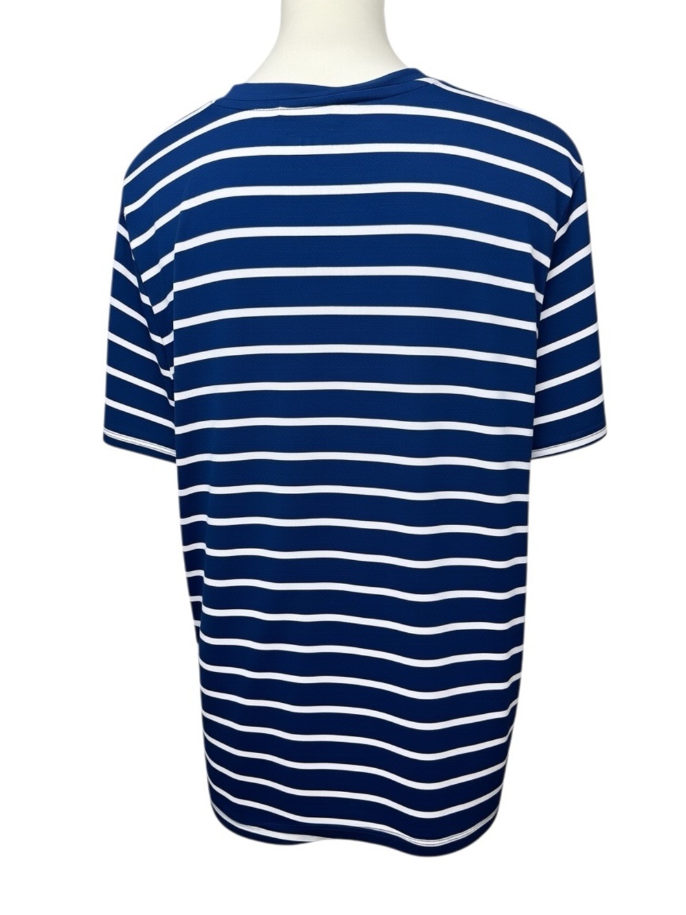 GAP XL Navy White Striped V Neck Short Sleeve Tunic Top - Picture 2 of 9